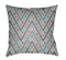 Tiwari Home 20" Blue and Orange Chevron Square Throw Pillow Cover with Knife Edge